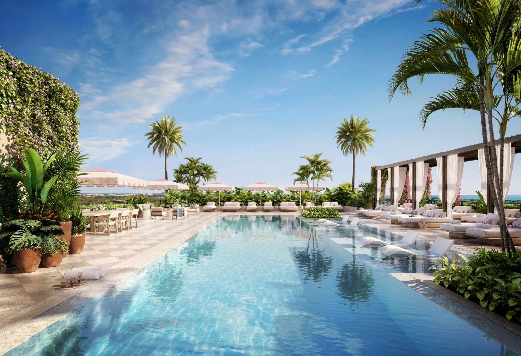 The residents' pool rendering