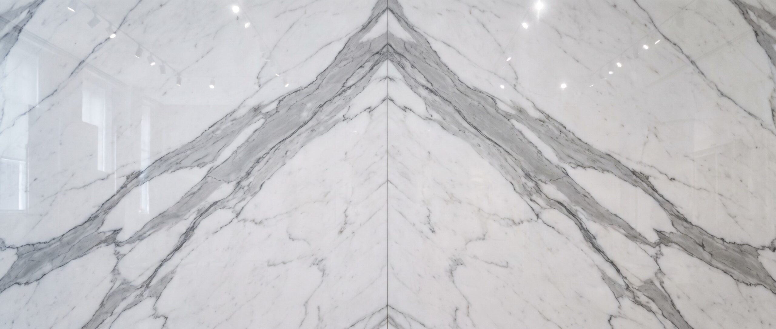 Book matched marble at The Bristol